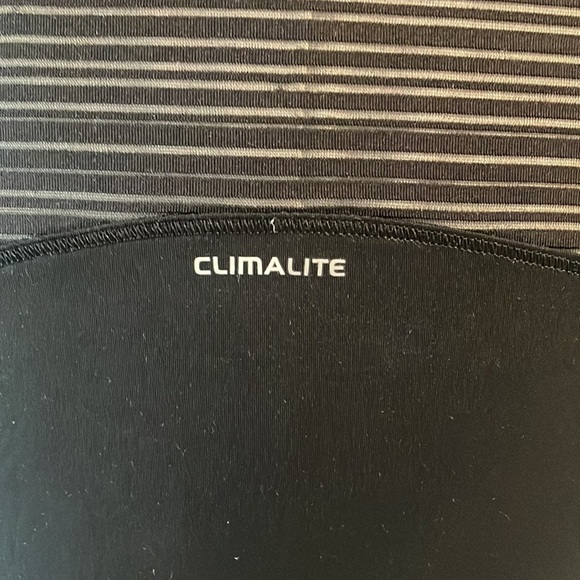 ADIDAS women’s CLIMALITE athletic top short sleeve V neck size Small BLACK - Picture 5 of 9